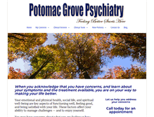 Tablet Screenshot of potomacgrovepsychiatry.com